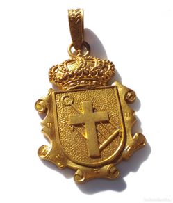 Antiguidades: MEDALLON. JUNTA DE COFRADIAS DE SAN LORENZO DE EL ESCORIAL.
